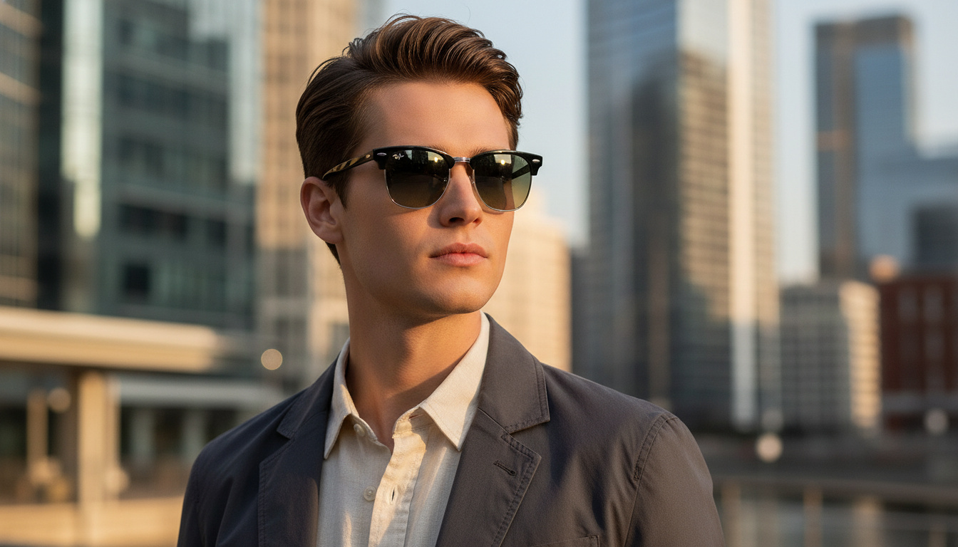 Widok z przodu Ray-Ban CLUBMASTER METAL (RB3716 - 900471)