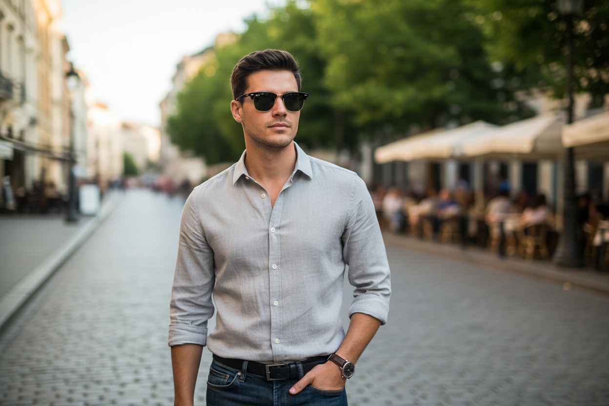 Widok z przodu Ray-Ban CLUBMASTER METAL (RB3716 - 187/58)