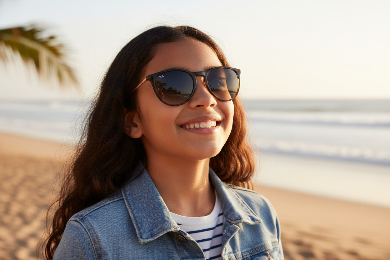 Widok z przodu Ray-Ban Kids JUNIOR ERIKA (RJ9060S - 704911)
