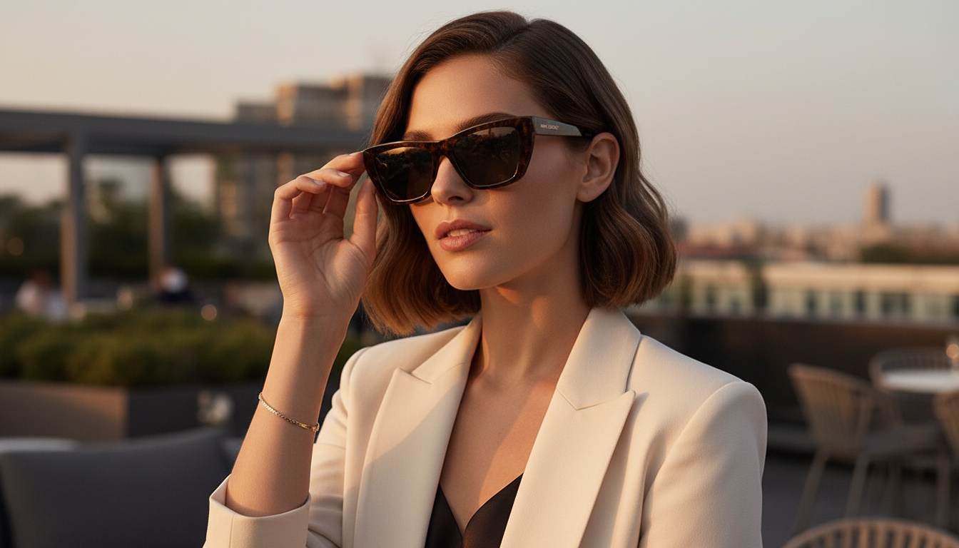 Widok z przodu Saint Laurent SL 276 MICA (002)