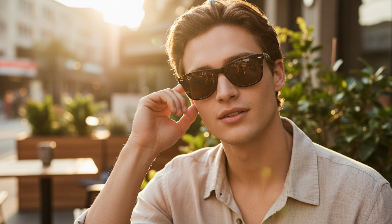 Widok z przodu Ray-Ban FOLDING WAYFARER (RB4105 - 710)