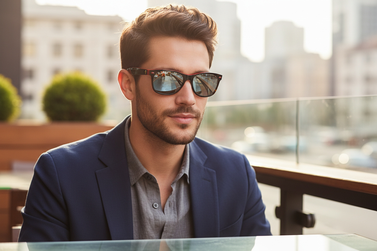 Widok z przodu Ray-Ban NEW WAYFARER (RB2132M - F63830)