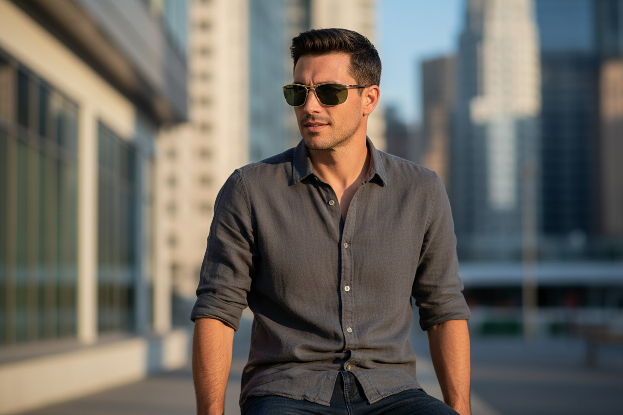 Widok z przodu Ray-Ban OLYMPIAN I DELUXE (RB3119M - 001/31)
