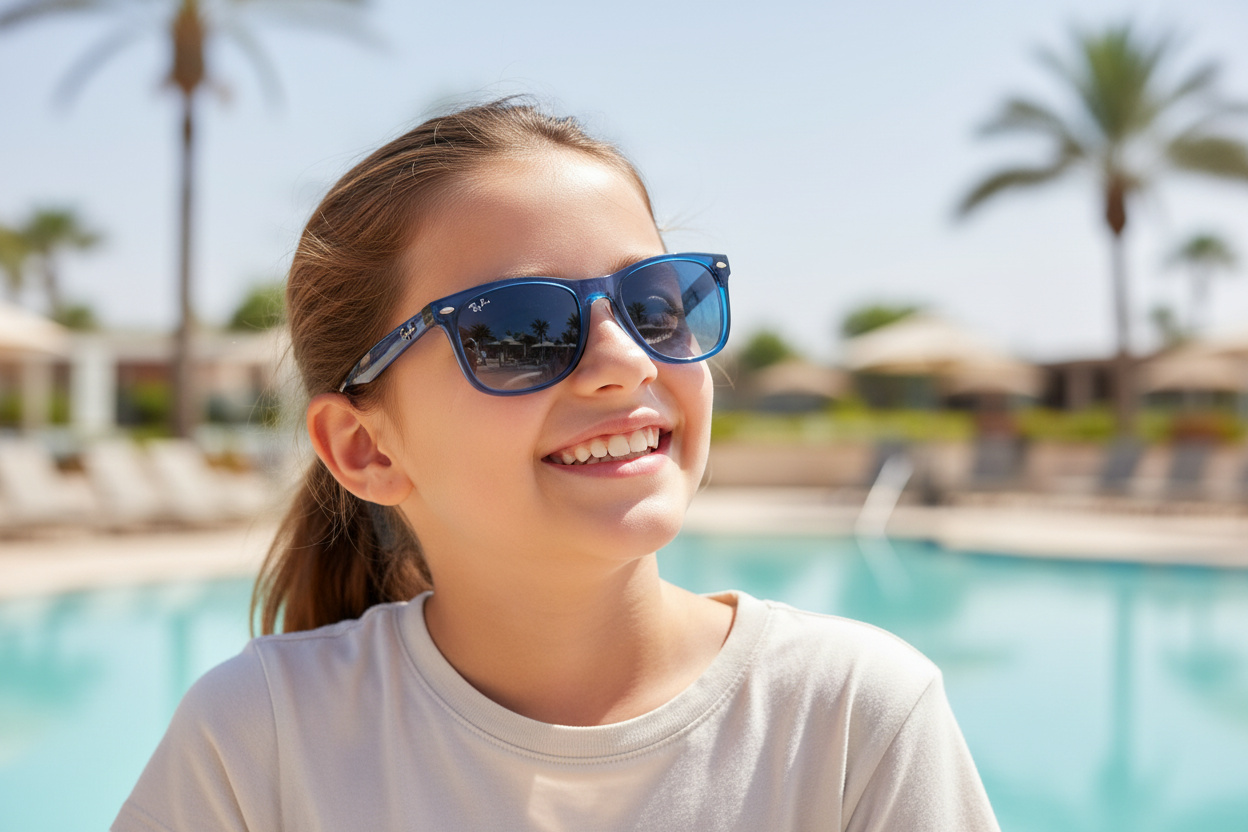 Widok z przodu Ray-Ban Kids JUNIOR NEW WAYFARER (RJ9052S - 70624L)