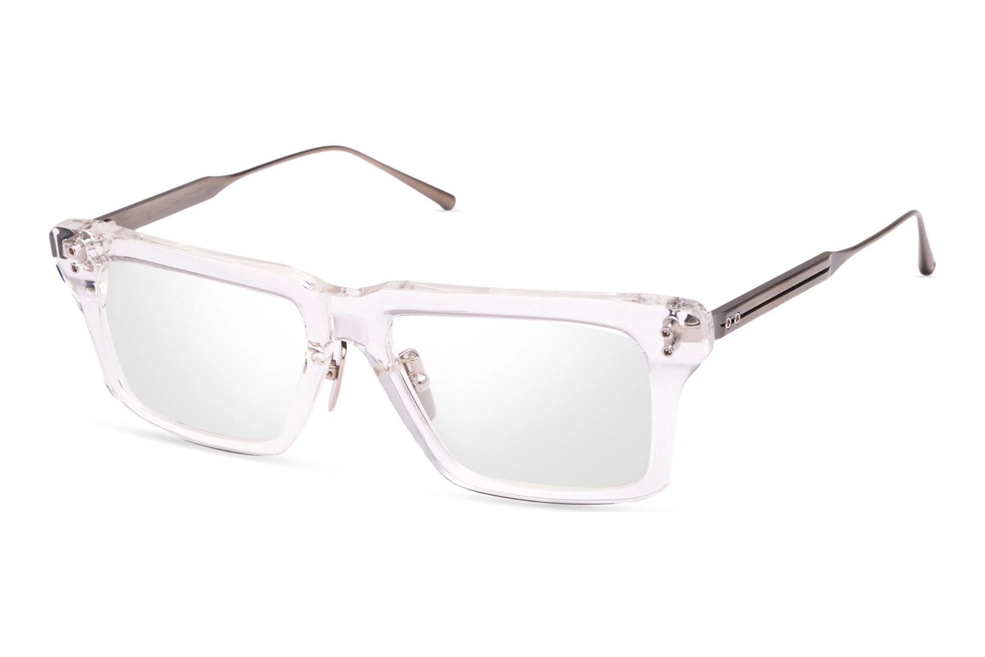 DITA   DTX-461 03A-Asian-Fit CRYSTAL CLEAR - ANTIQUE SILVER
