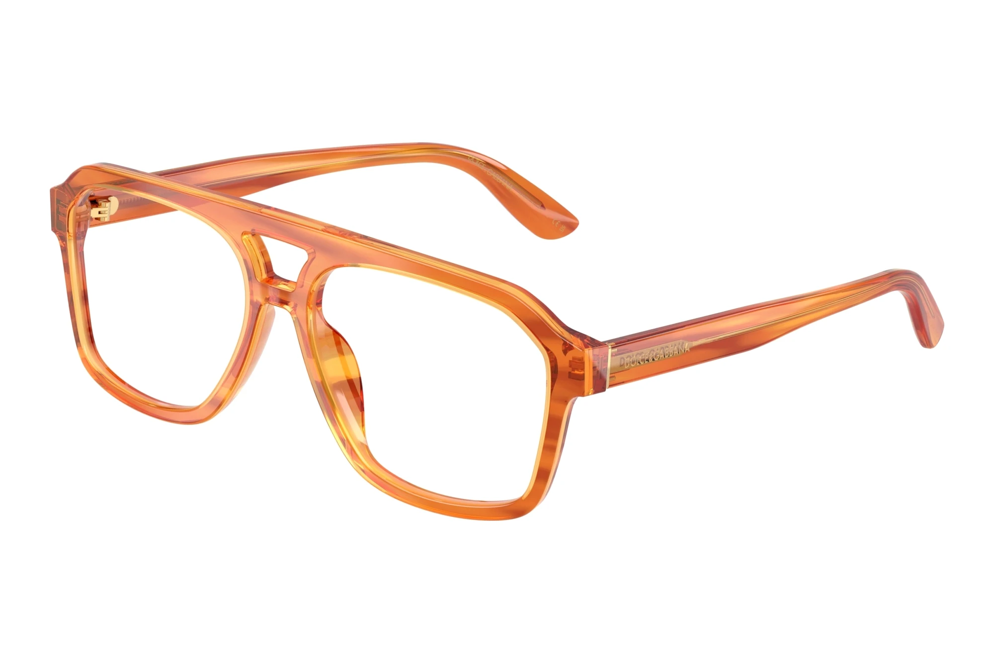 Dolce & Gabbana   DG3452 3483 Transparent Camel On Striped Ginger