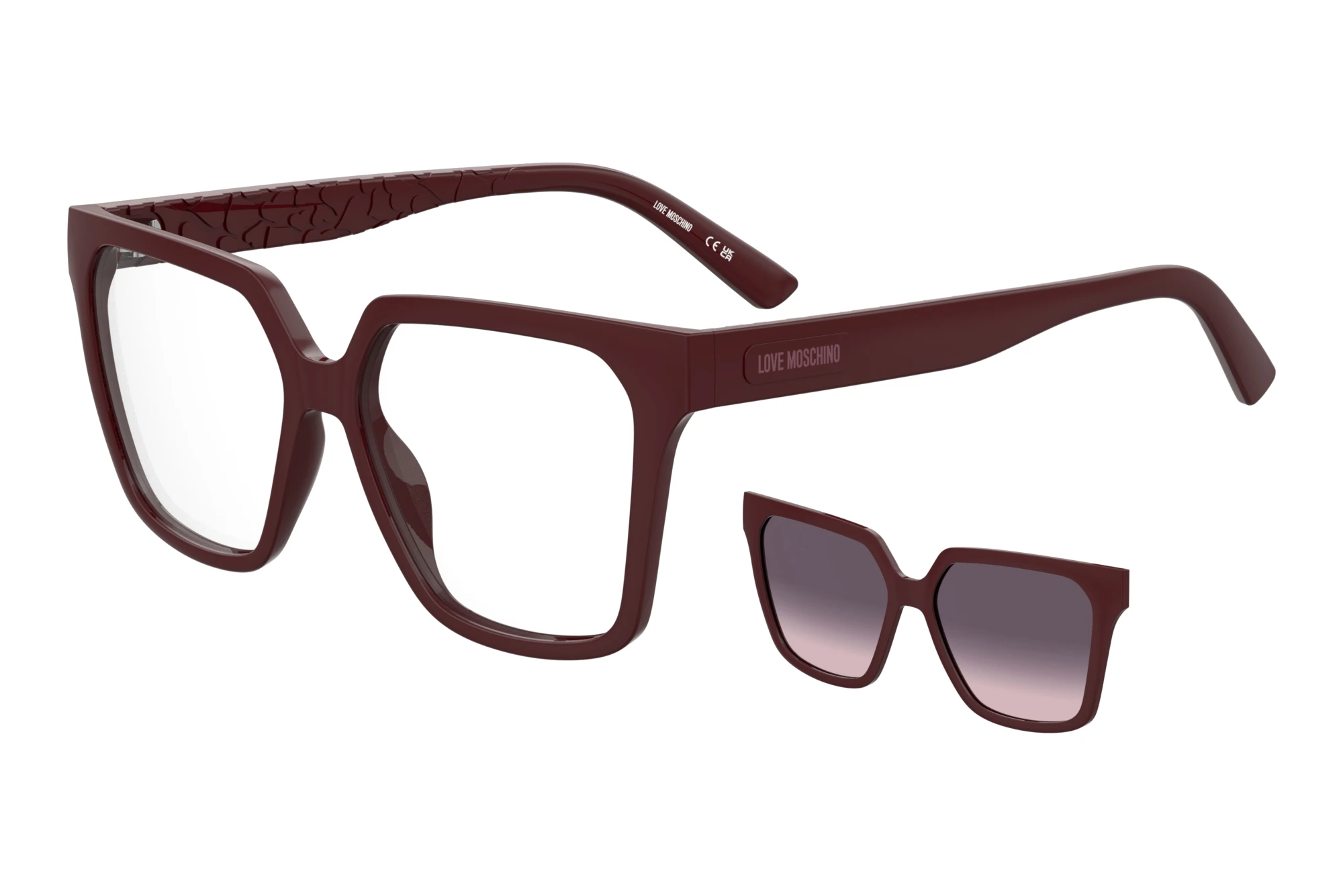 Moschino   MOL688/C LHF BURGUNDY 2