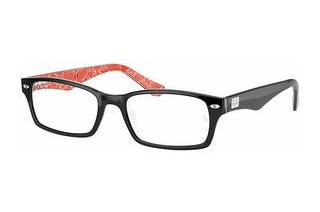 Ray-Ban RX5206 2479 Black On Red
