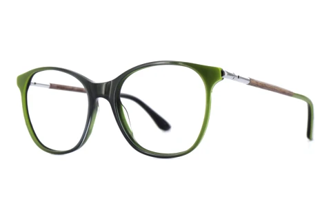 Okulary korekcyjne Wood Fellas LUME (11078 curled/green)
