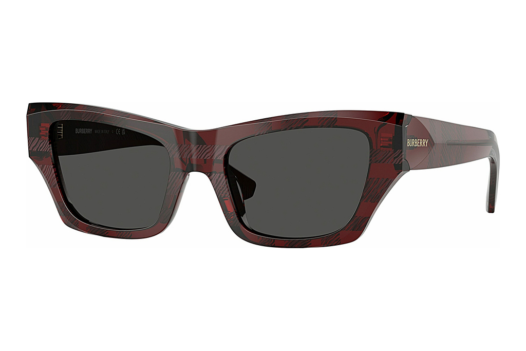 Burberry   BE4441U 411587 Dark GreyCheck Red