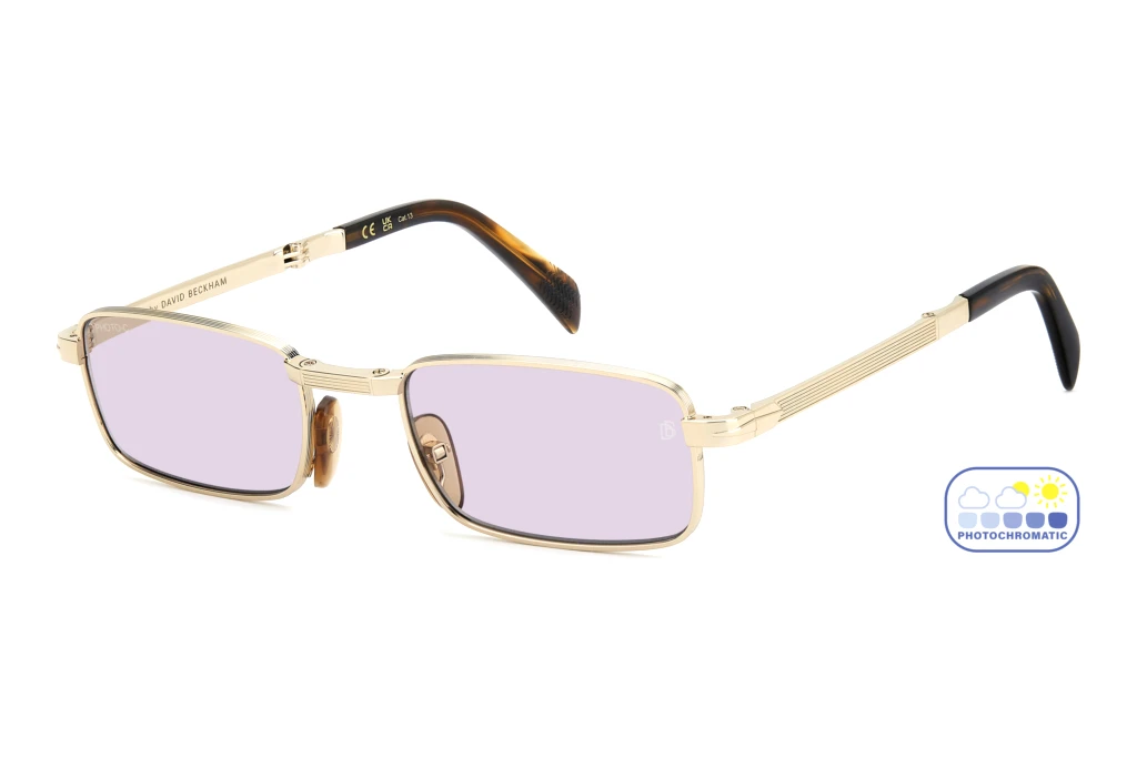 David Beckham   DB 99/ORIGAMI T5U/KE VIOLET TO GREY PHOTOCHROMATICGOLD BROWN HORN