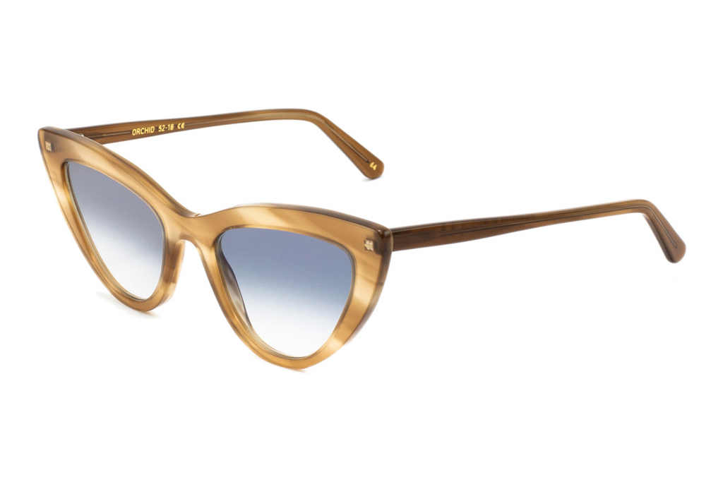 L.G.R   ORCHID 64-3142 Blue Gradient Photochromic (Base 2)Havana Camel