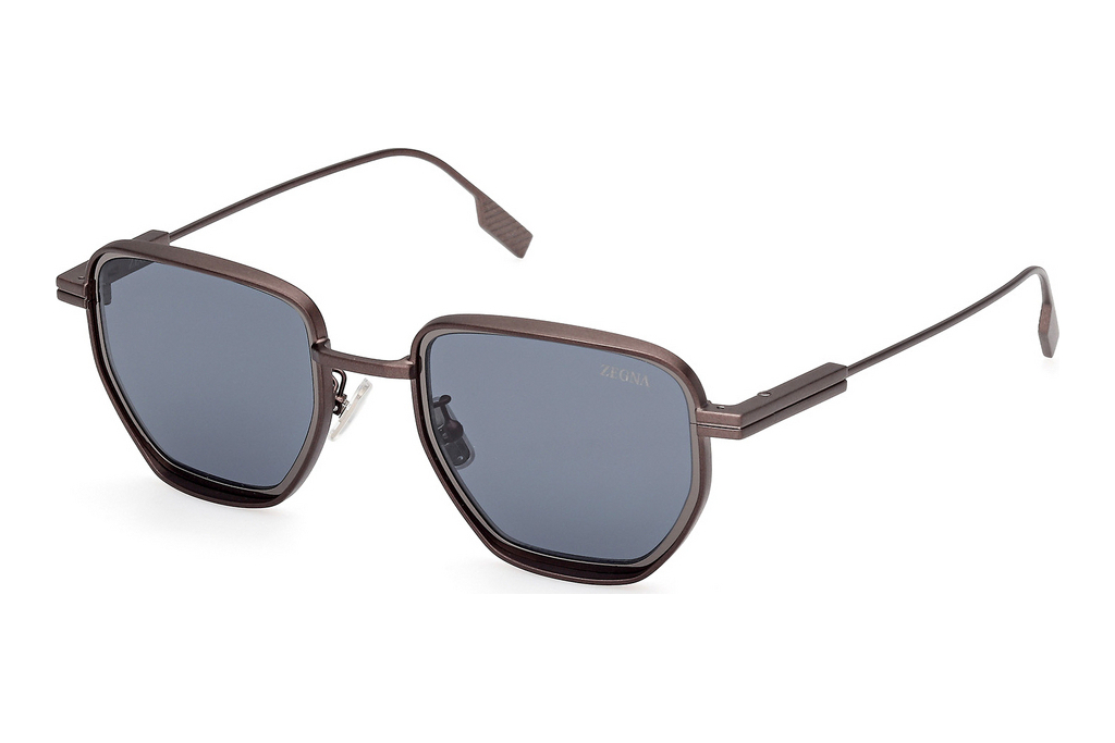 Zegna   EZ0256 37V blauMatt Dunkel Bronze