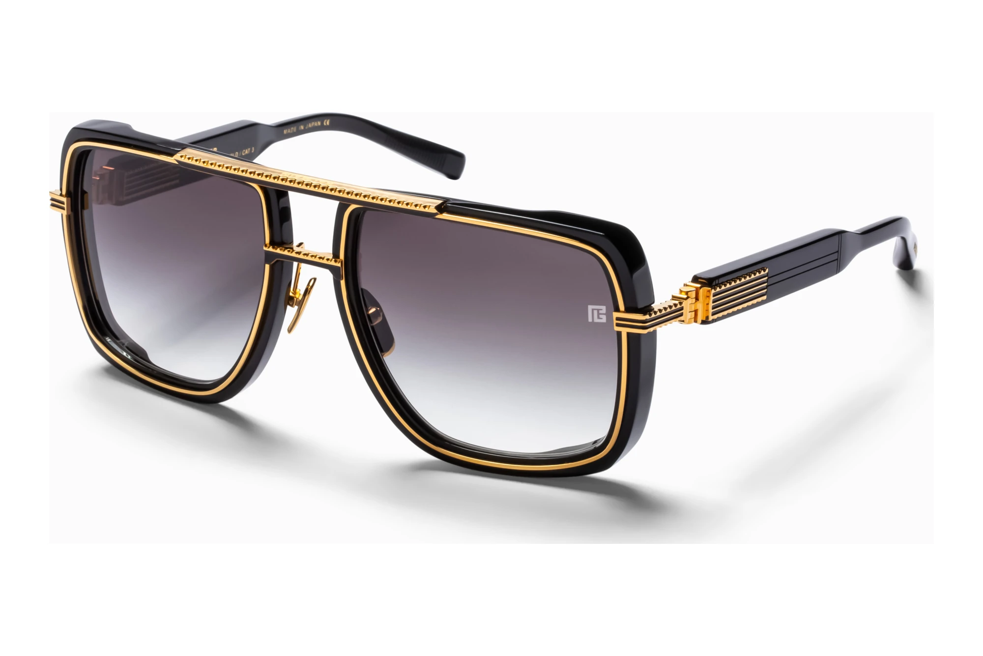 Balmain Paris   BPS-160 A Dark Grey to Clear - ARBlack - Gold
