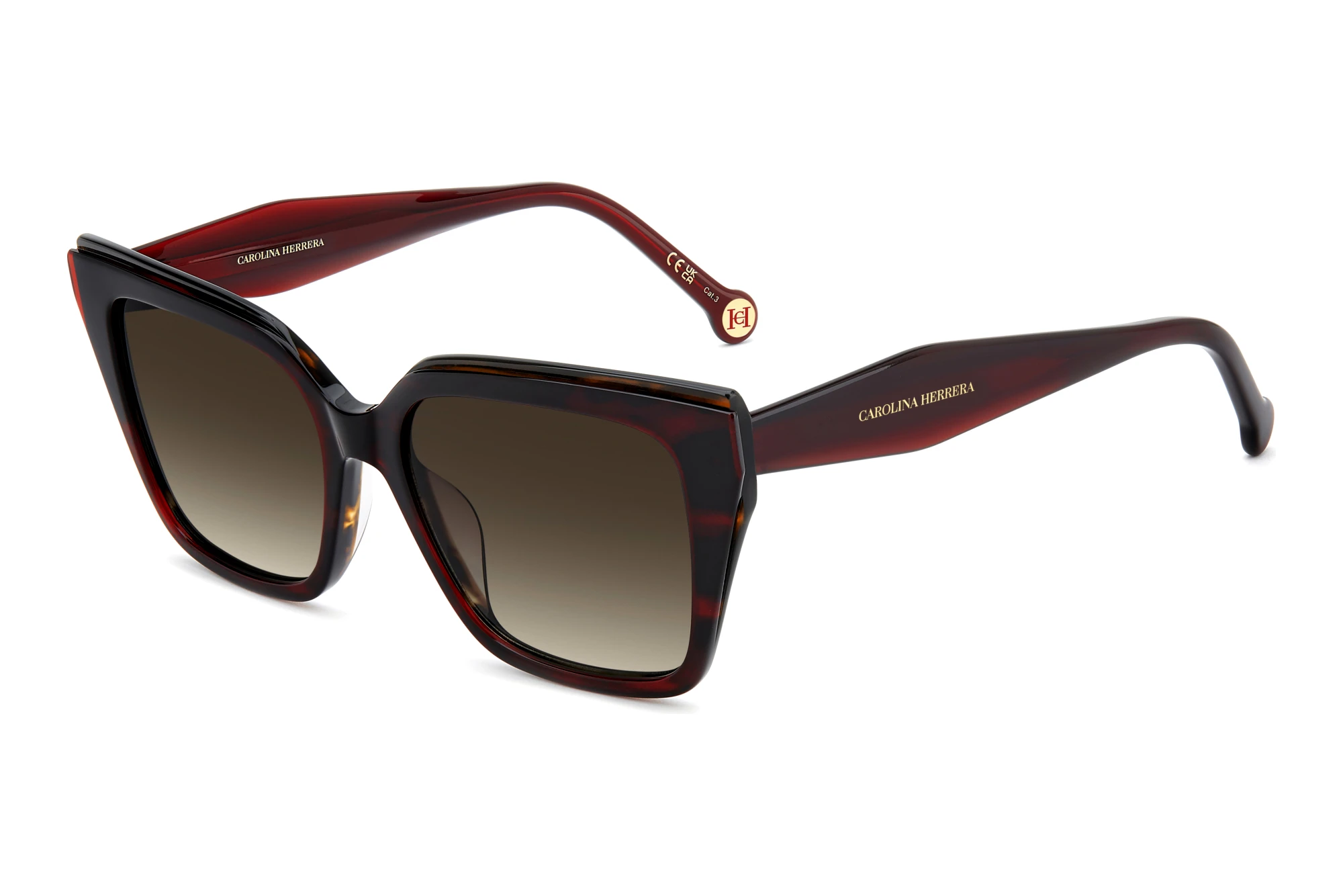Carolina Herrera   HER 0403/G/S 0UC/HA BROWN SHADEDRED HAVANA