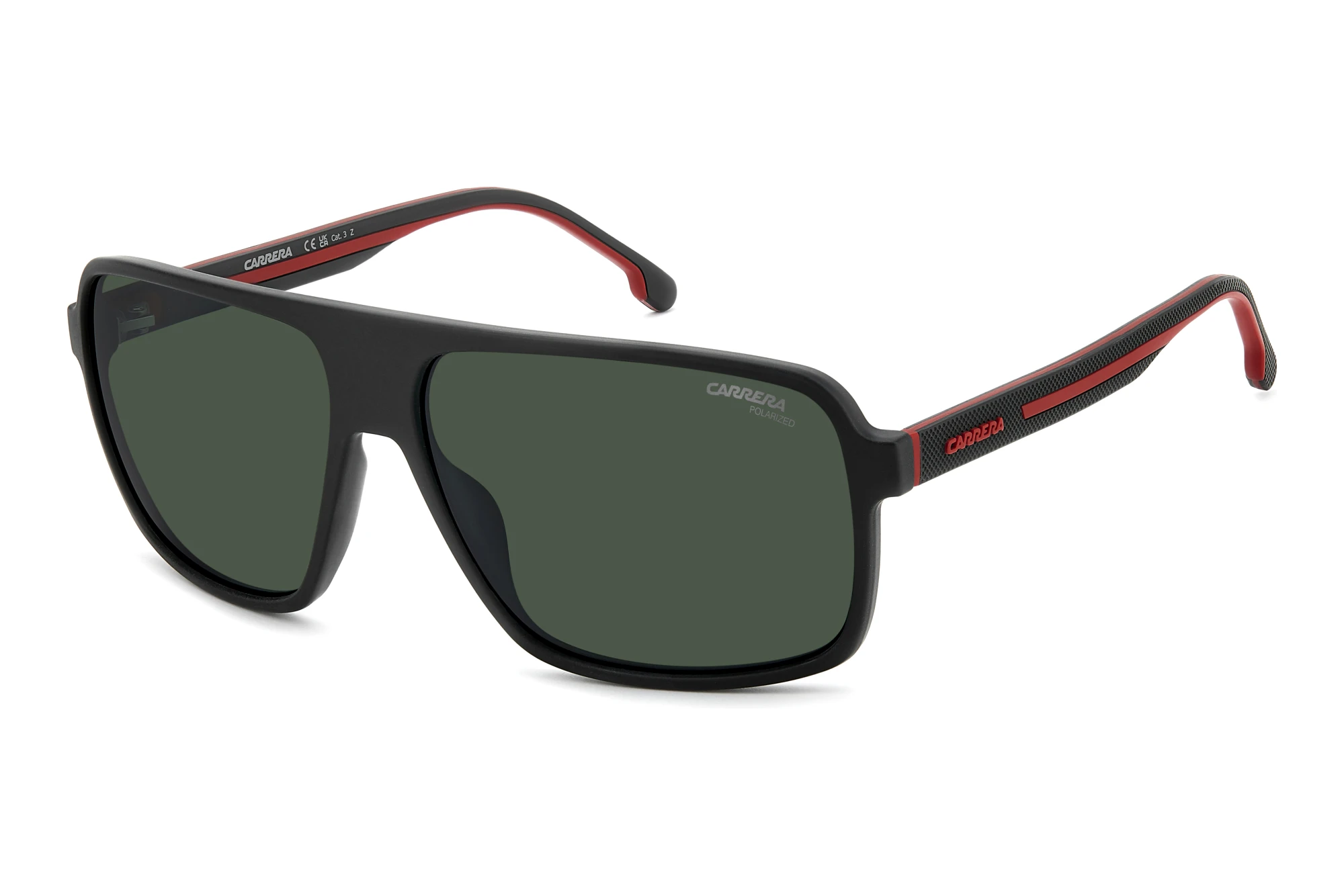 Carrera   C SPORT 19/S BLX/UC GREEN POLARIZEDMATTE BLACK RED
