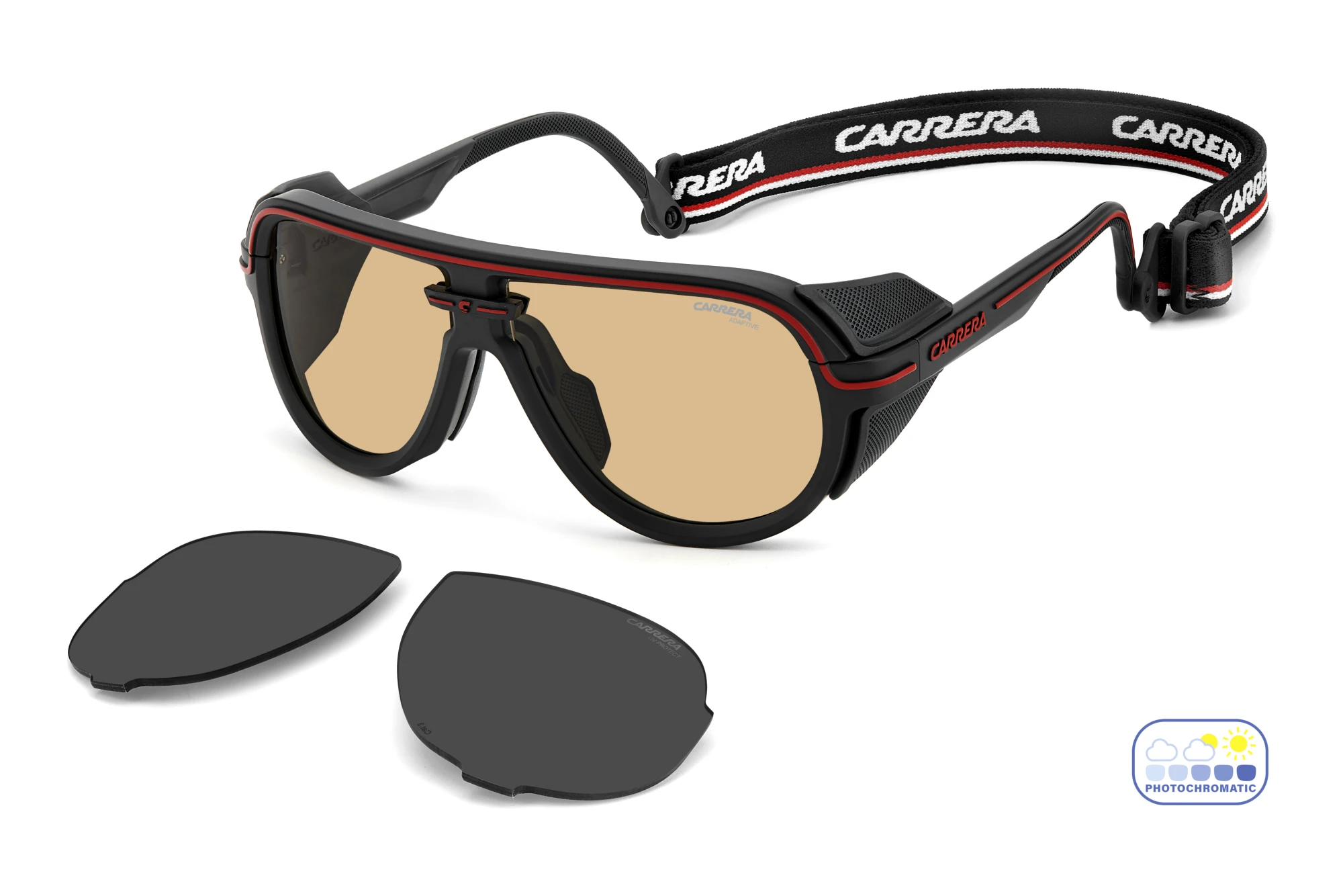 Carrera   EVEREST/S BLX/Q6 ORANGE  PHOTOCROMATIC ANTIREFLEXMATTE BLACK RED