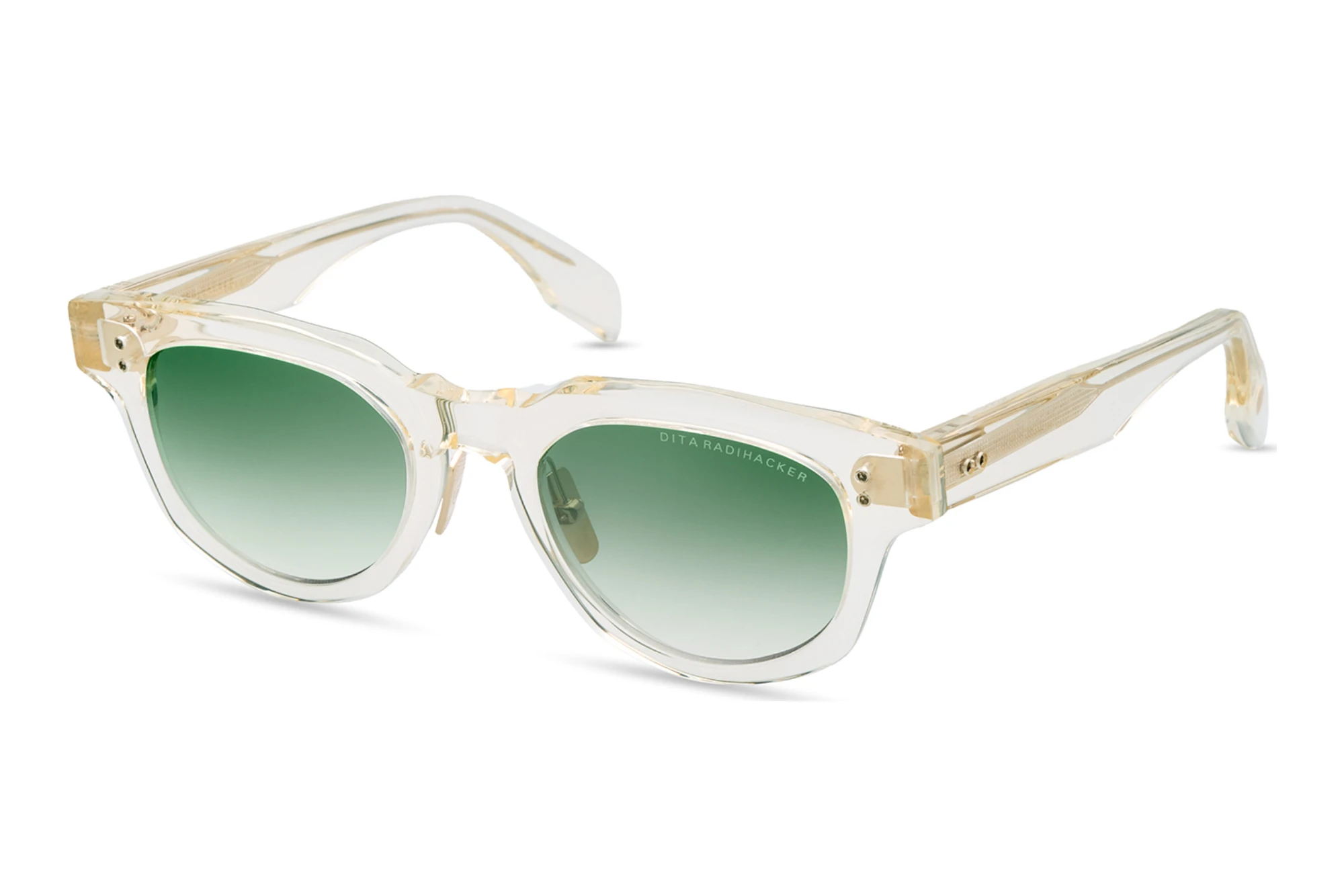 DITA   DTS-726 02A-Asian-Fit DARK GREEN TO CLEAR GRADIENTVINTAGE CLEAR