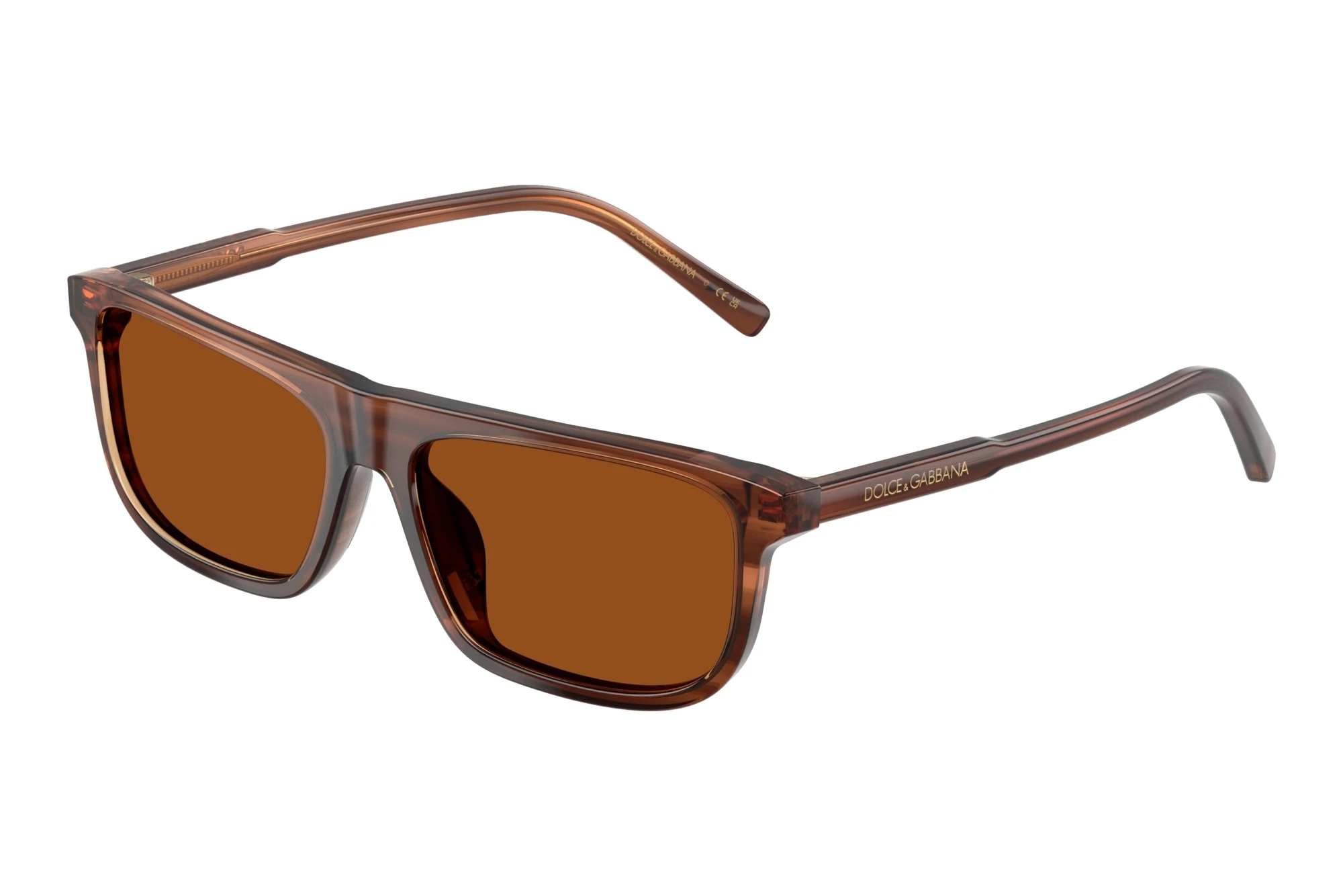 Dolce & Gabbana   DX4009 348173 Dark BrownTransparent Brown/Striped Brown