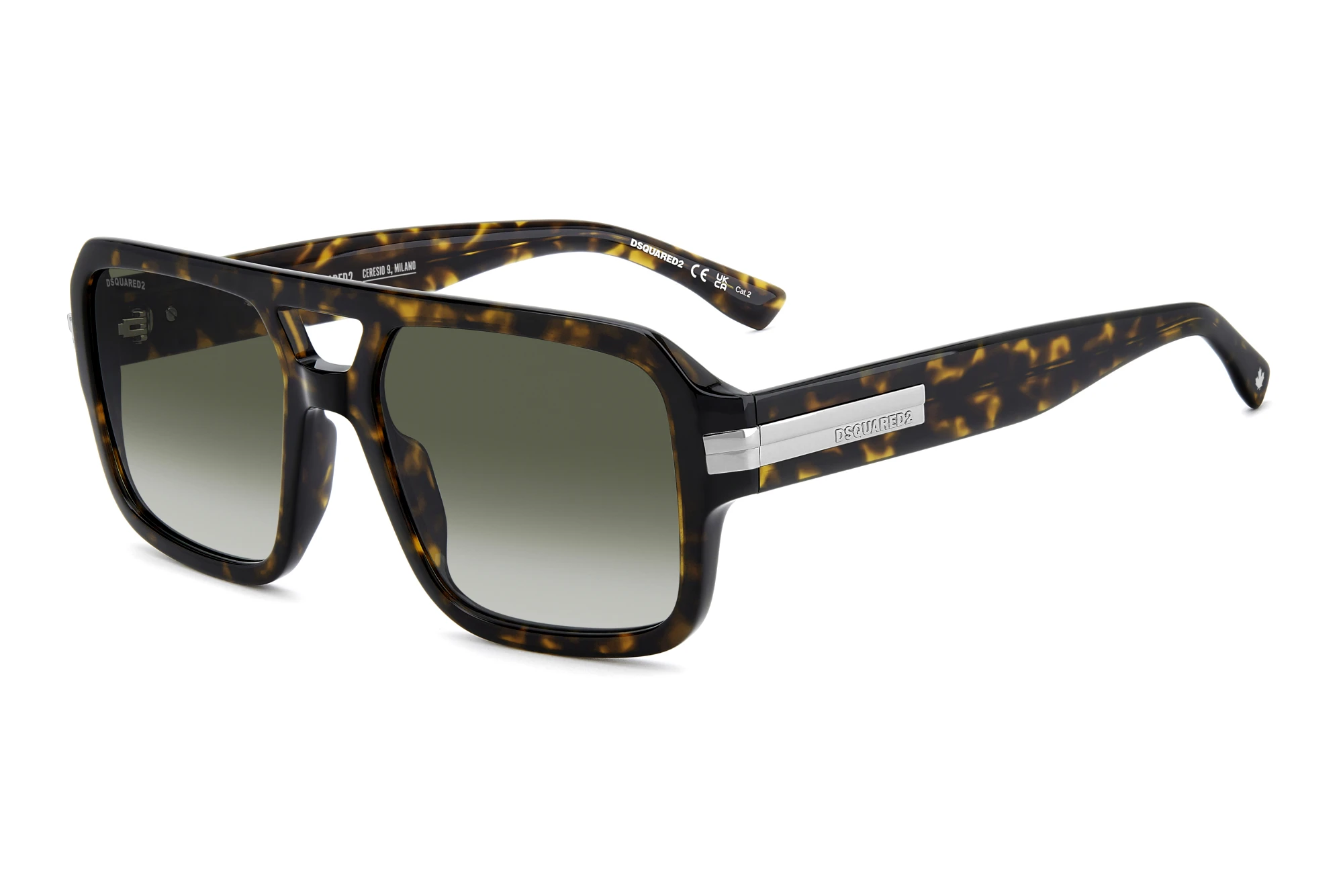 Dsquared2   D2 0197/S 086/9K GREEN SHADEDHAVANA