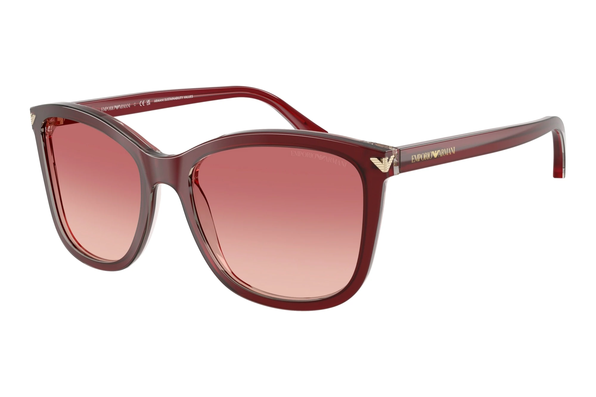 Emporio Armani   EA4060 6377A5 Pink Gradient RedShiny Bordeaux