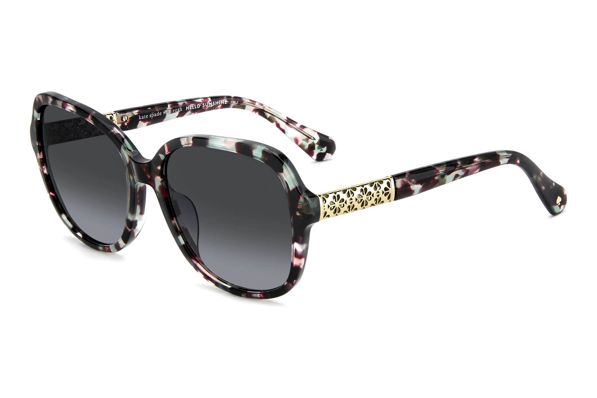 Kate Spade   KS ELIZA 2/G/S MYA/9O DARK GREY SHADEDGREEN PINK HAVANA