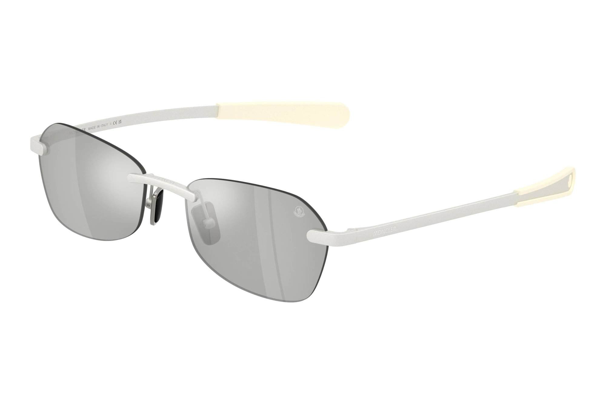 Moncler   ME4017 10047I Clear Mirror SilverMatte Silver