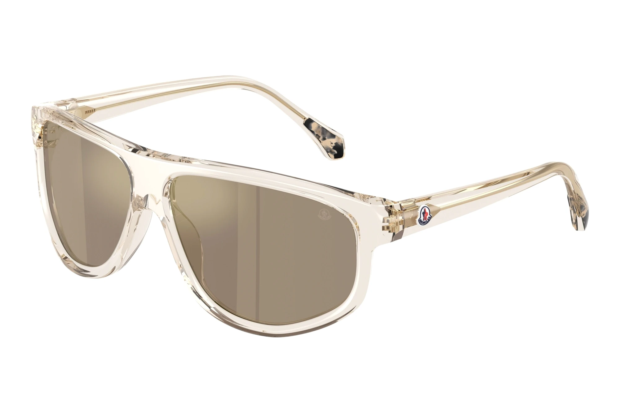 Moncler   ME6033U 30032C Light Brown Mirror GoldShiny Transparent Off White