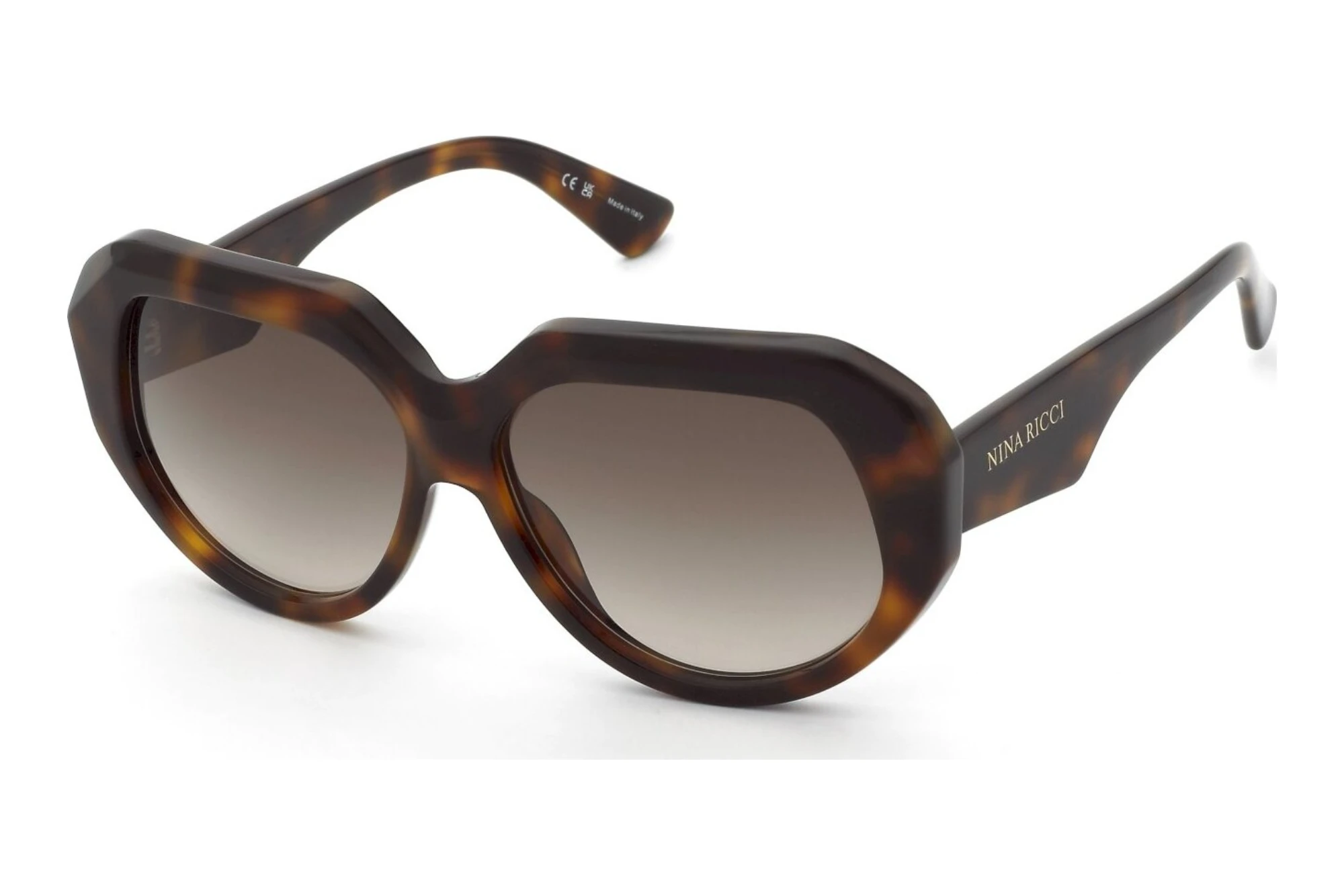 Nina Ricci   SNR435 0752 BROWN GRADIENTSHINY DARK HAVANA