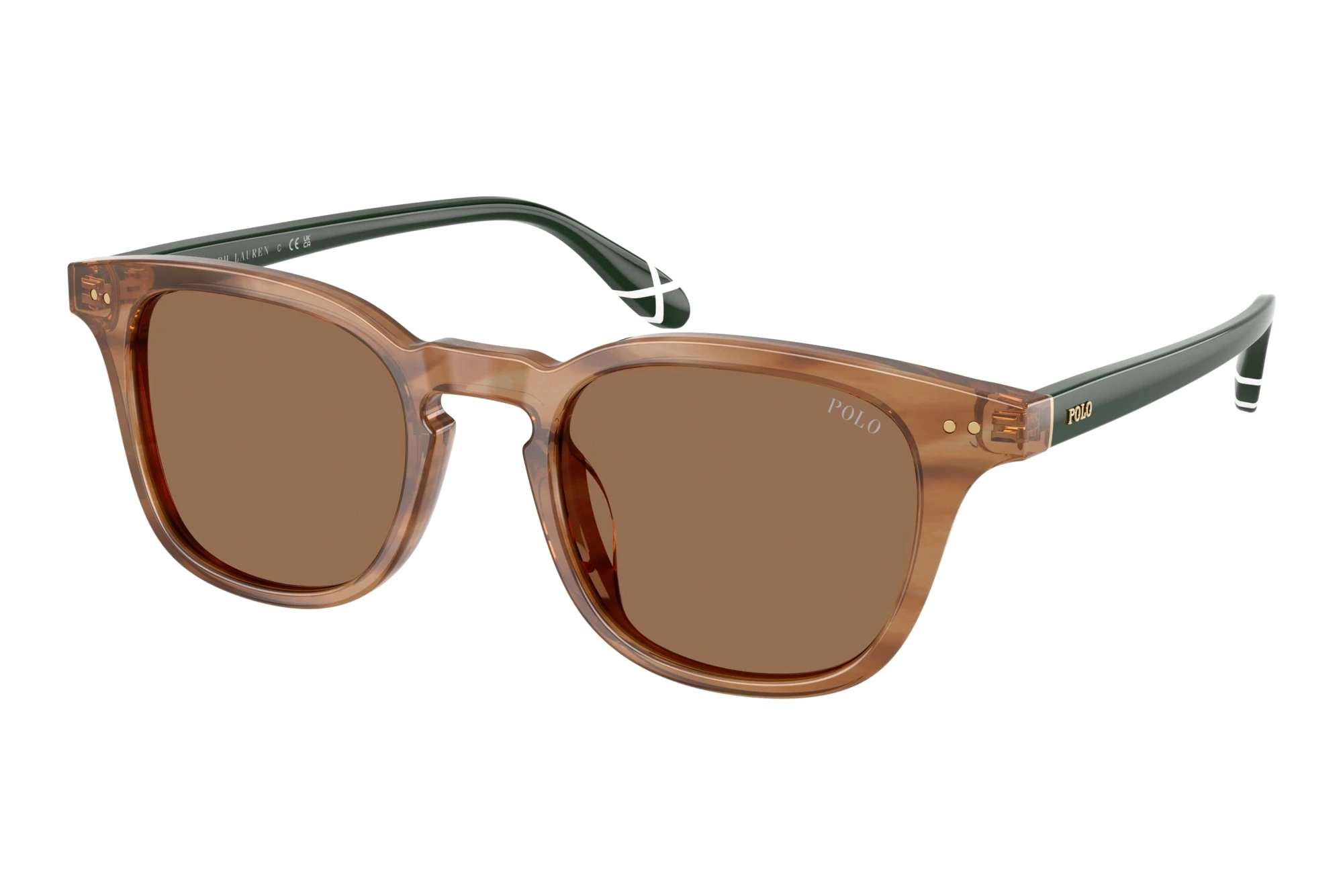 Polo   PH4251U 613873 Dark BrownShiny Striped Havana
