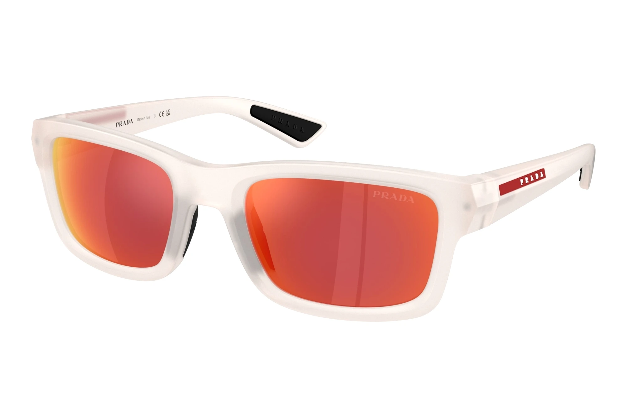 Prada Linea Rossa   PS B10S 28M90Z Brown Mirror OrangeFrosted Crystal