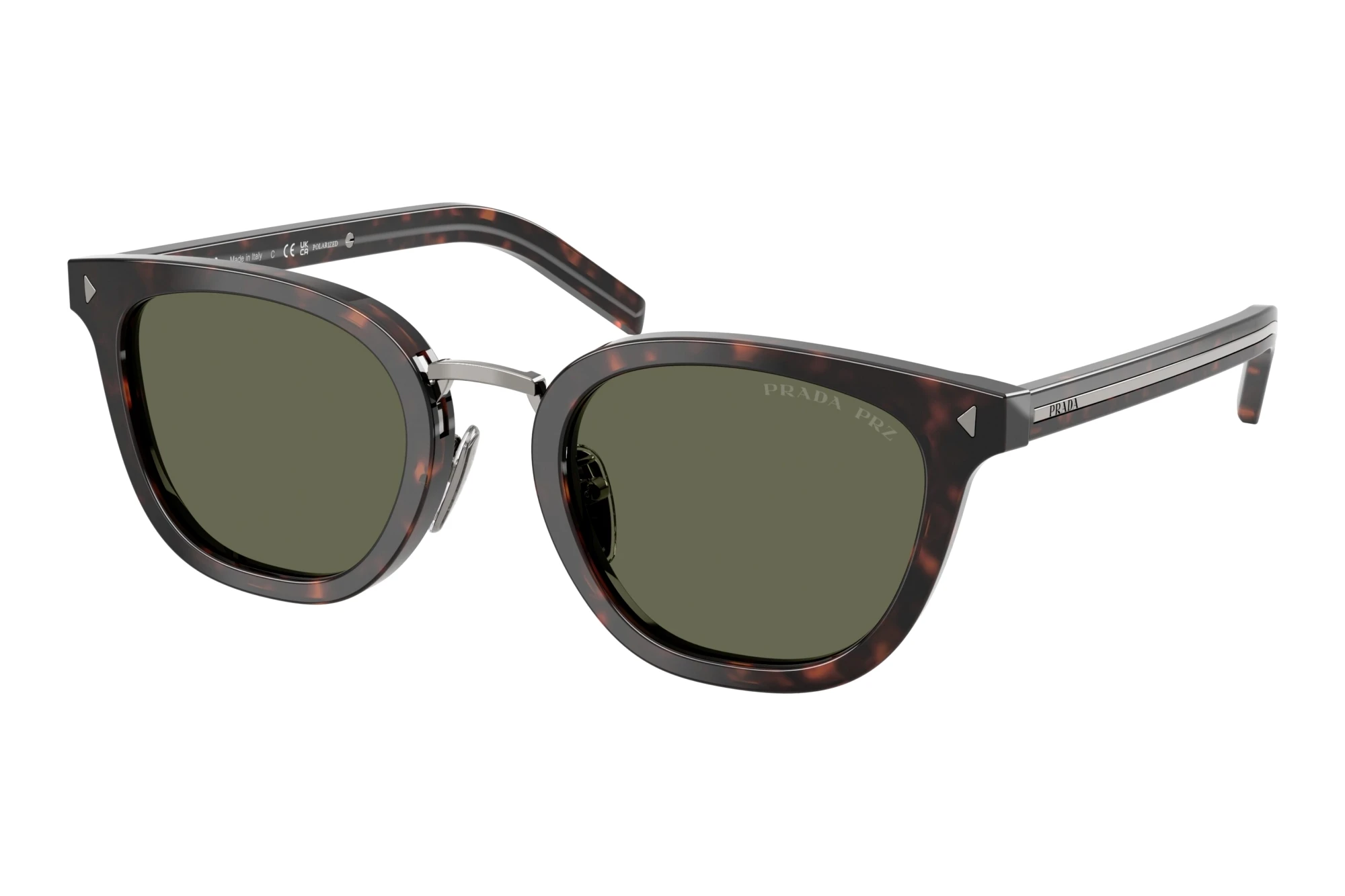 Prada   PR C01SD 17N03R Green PolarizedRoot Havana