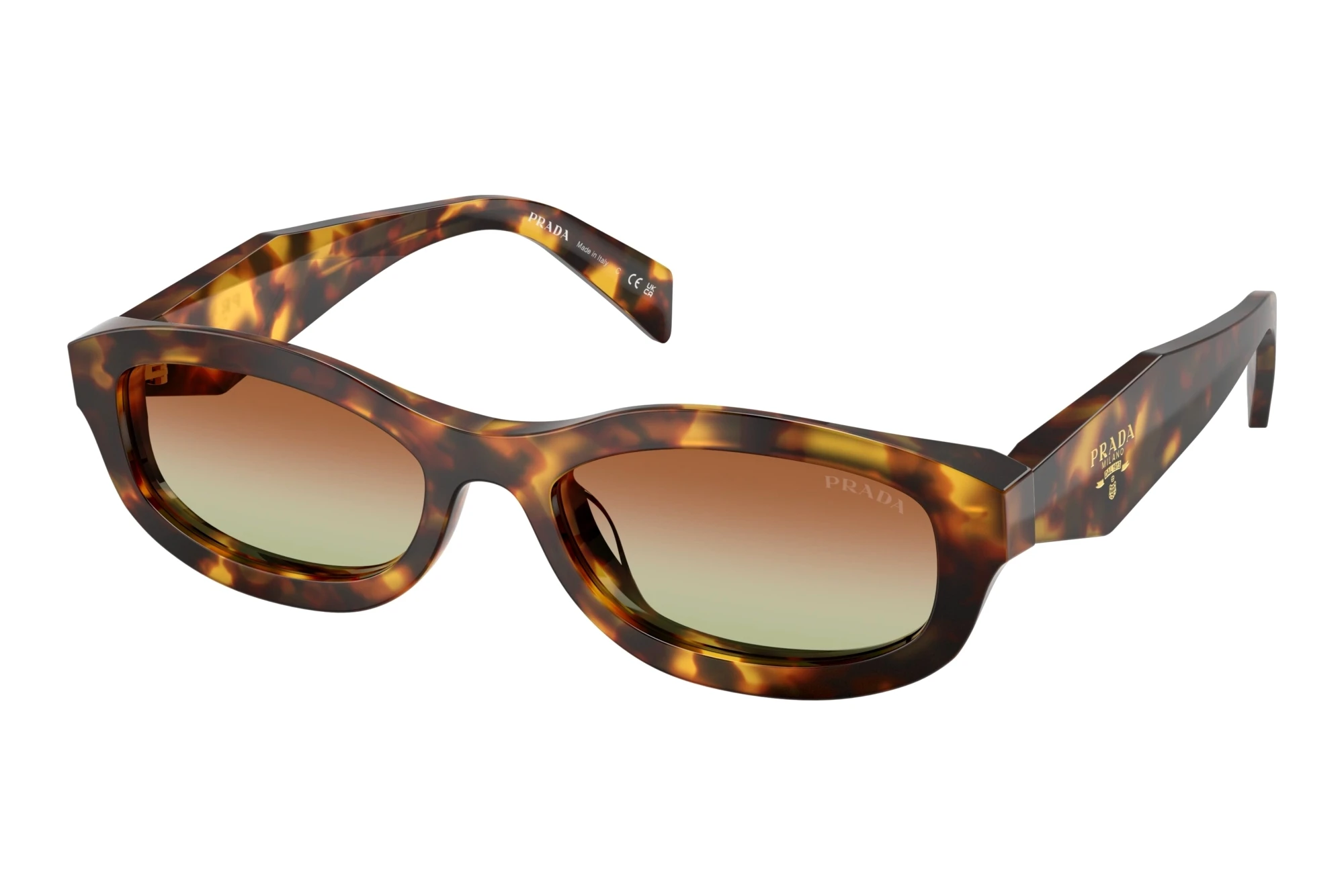 Prada   PR D24S 14L70T Green/BrownHoney Tortoise