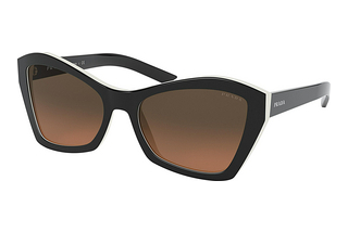 Prada PR 07XS 5460AO ORANGE GRADIENT LIGHT GREYTOP BLACK/IVORY