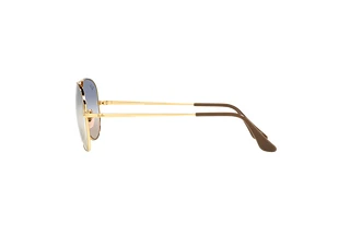 Widok z boku Ray-Ban AVIATOR METAL II (RB3689 - 001/GD)