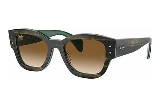 Ray-Ban RB7681S 140251 Clear & BrownStriped Green On Green