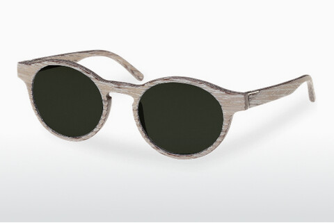 Okulary przeciwsłoneczne Wood Fellas Flaucher (10754 chalk oak/green)