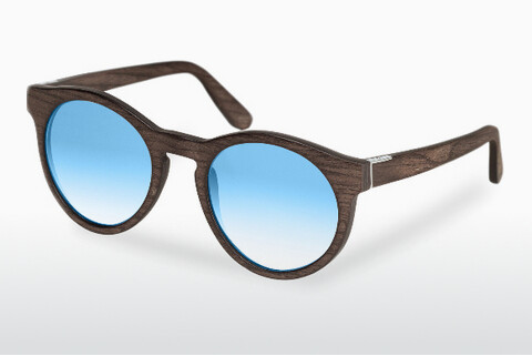 Okulary przeciwsłoneczne Wood Fellas Au (10756 black oak/blue)