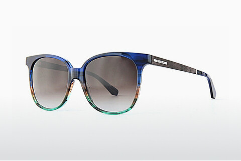 Okulary przeciwsłoneczne Wood Fellas Aspect (11713 black oak/blue)