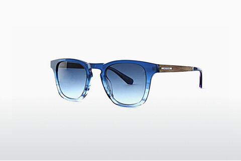 Okulary przeciwsłoneczne Wood Fellas Mindset (11717 walnut/blue)