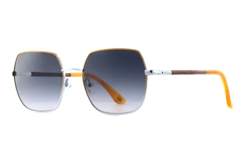 Okulary przeciwsłoneczne Wood Fellas SOLSTICE (11752 macassar/yellow/silver)