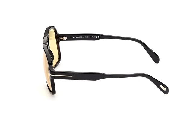 TOM FORD J1232TLCL74U1000 関税送料込 Tom Ford FALCONER-02 FT0884 Shiny Black/Grey Shaded (01B